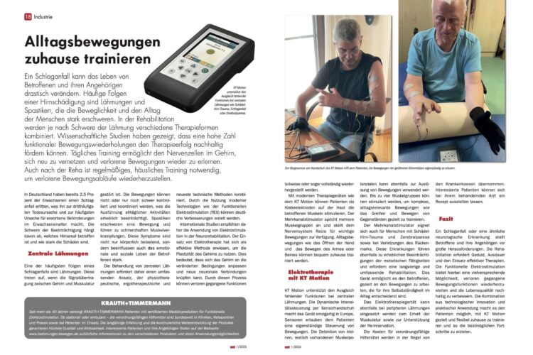 KT Motion im Fachmagazin not